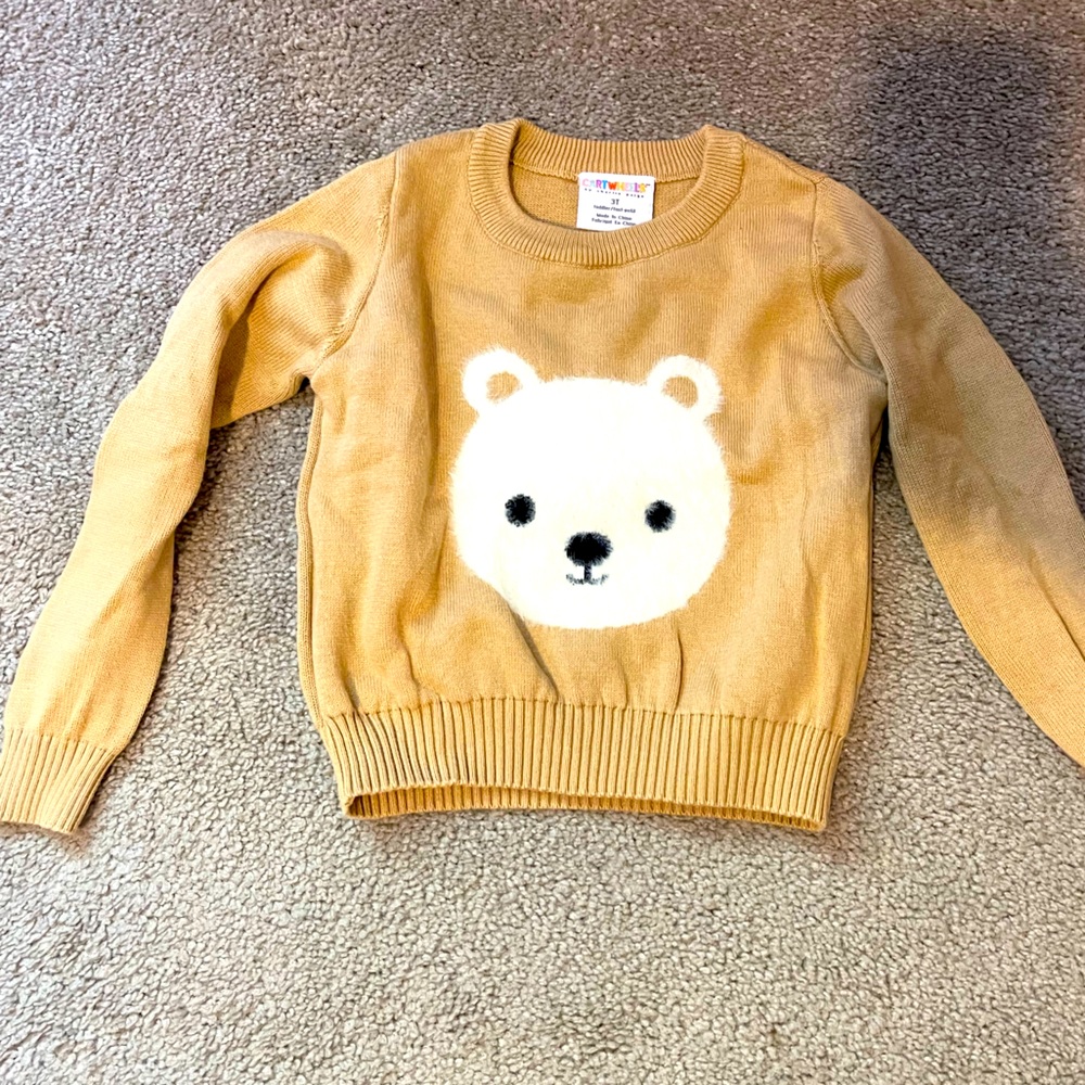 Charlie Paige Cartwheel 3T Bear Sweater